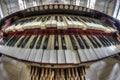 Old and broken church organ - keyboard Royalty Free Stock Photo