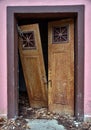 Old broken doors