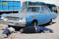 Old broken down car on the Altiplano, Peru