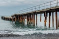 Old broken down pier in Alushta. Crimea Royalty Free Stock Photo