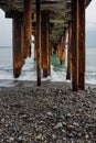 Old broken down pier in Alushta. Crimea Royalty Free Stock Photo