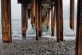 Old broken down pier in Alushta. Crimea Royalty Free Stock Photo