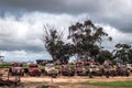 Old broken down trucks Royalty Free Stock Photo