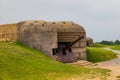 Old broken German bunkers of Atlantic Wall and artillery battery