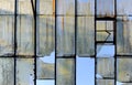 Old broken glass roof Royalty Free Stock Photo