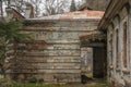 Old broken grunge house in borjomi park