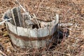 Old Broken Rain Barrel Royalty Free Stock Photo