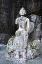 Old broken and ruin buddha statue at Wat Phra Phutthachai in Saraburi, Thailand