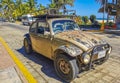Old broken rusty and damaged classic vintage cars in Mexico Royalty Free Stock Photo