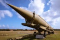 The old and broken, scratched Soviet Union aircraft vessel, settled on Cuba, pointed out to the blue sky.