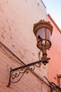 Old Street Light on a Wall in the Medina of Marrakesh Morocco Royalty Free Stock Photo