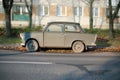 Old Broken Trabant Car Royalty Free Stock Photo