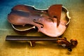 Old broken violin