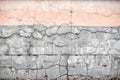 Old broken wall with visible bricks texture Royalty Free Stock Photo