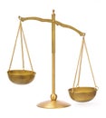 Old bronze balance scale Royalty Free Stock Photo