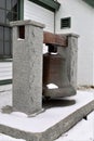 Bell at Fort Williams Park near Portland Head Light, Cape Eiizabeth, Cumberland County, Maine, United States New England US