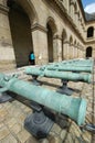 Old bronze cannon in the inner courtyard of the Les Invalides Pa