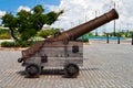 Old bronze cannon in Old Havana, Cuba Royalty Free Stock Photo