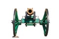 An old bronze cannon on a wooden carriage Royalty Free Stock Photo
