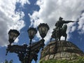 Old Bronze monument. Kiev