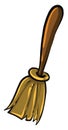 Old broom, illustration, vector