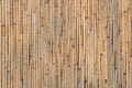Old brown bamboo background. Wall of bamboo. Rural rustic background