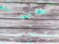 Old brown boards for Background, texture, pattern, copy space, Weathered Wooden Boards With Peeling Green Paint and Royalty Free Stock Photo