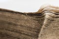 An old brown book with a white background. Royalty Free Stock Photo