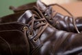 Old brown boots Royalty Free Stock Photo