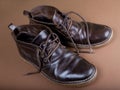 Old brown boots Royalty Free Stock Photo