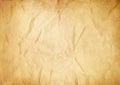 Old brown crumpled paper texture background