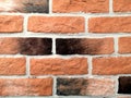 Old brown, dark red and black brick wall texture