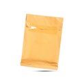 Old brown envelope on white background Royalty Free Stock Photo