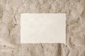 Old brown paper texture. Boho blank greeting card Royalty Free Stock Photo