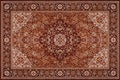 Old Brown Persian Carpet Texture, abstract ornament Royalty Free Stock Photo