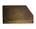 Old brown rectangular wooden kitchen cutting board Royalty Free Stock Photo