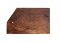 Old brown rectangular wooden kitchen cutting board Royalty Free Stock Photo