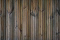old brown rustic dark wooden texture - wood timber background narrow panels beautiful dark pattern Plank Wall. Royalty Free Stock Photo