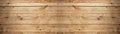 Old brown rustic light bright wooden table board wall floor parquet laminate flooring texture - wood background panorama banner Royalty Free Stock Photo