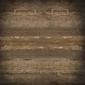 Old brown rustic weathred dark grunge wooden timber table wall floor board texture - wood background square top view Royalty Free Stock Photo