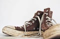 Old brown sneakers