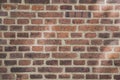 Old red brick wall of rough brickwork Royalty Free Stock Photo