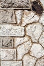 Old brown wall with stone masonry, background, texture Royalty Free Stock Photo