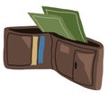 wallet with money and credit cards Royalty Free Stock Photo