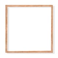 Old brown wood picture frame isolated on white background with clipping path Royalty Free Stock Photo