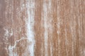 Old brown wooden background with white dye scratch. Real wood texture. Hipster wallpaper Royalty Free Stock Photo