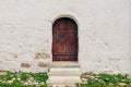 Old, Brown, Wooden Door. Royalty Free Stock Photo