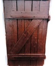 Old brown wooden door Royalty Free Stock Photo