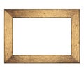 Old brown wooden frame for paintings and photos Royalty Free Stock Photo