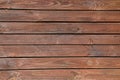 Old brown wooden wall, detailed background photo texture. Wood plank fence close up Royalty Free Stock Photo